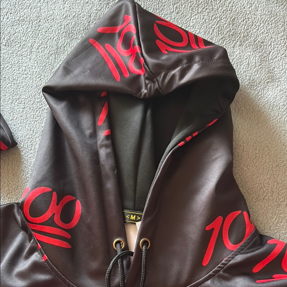 Bold Black And Red Patterned Jacket - image 5